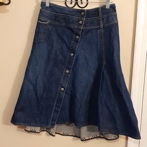 Burberry Blue Jean Skirt